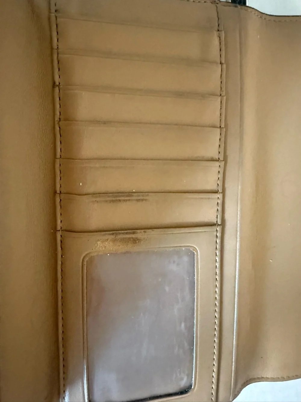 Coach Tan Women's Folding Wallet with Card Slots‎ and ID Window